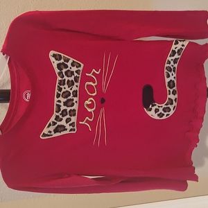 Wonder Nation red long sleeve top Medium size 7-8.